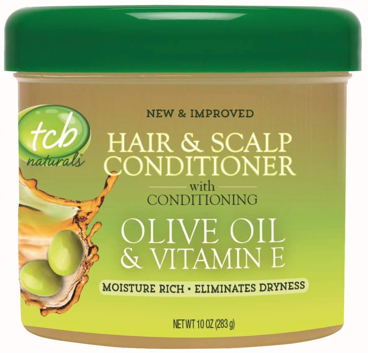TCB 10 oz jar front view showing label and product size for easy identification and storage