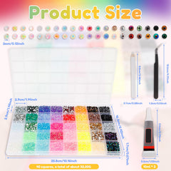 Tcwhniev open box with dividers for neat color organization