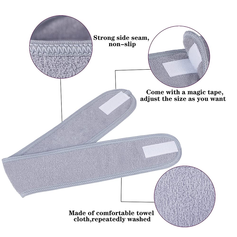 TDHDIKE headband in use during makeup application keeps hair back for precision