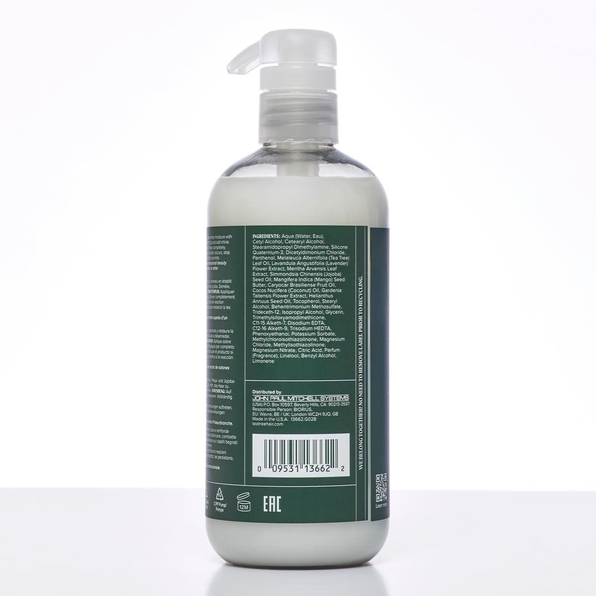 Tea Tree product staged in spa-like bathroom delivering relaxing scent benefit