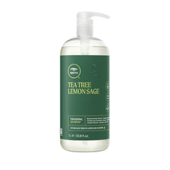 Tea Tree front bottle showing brand and size, highlights large refill benefit