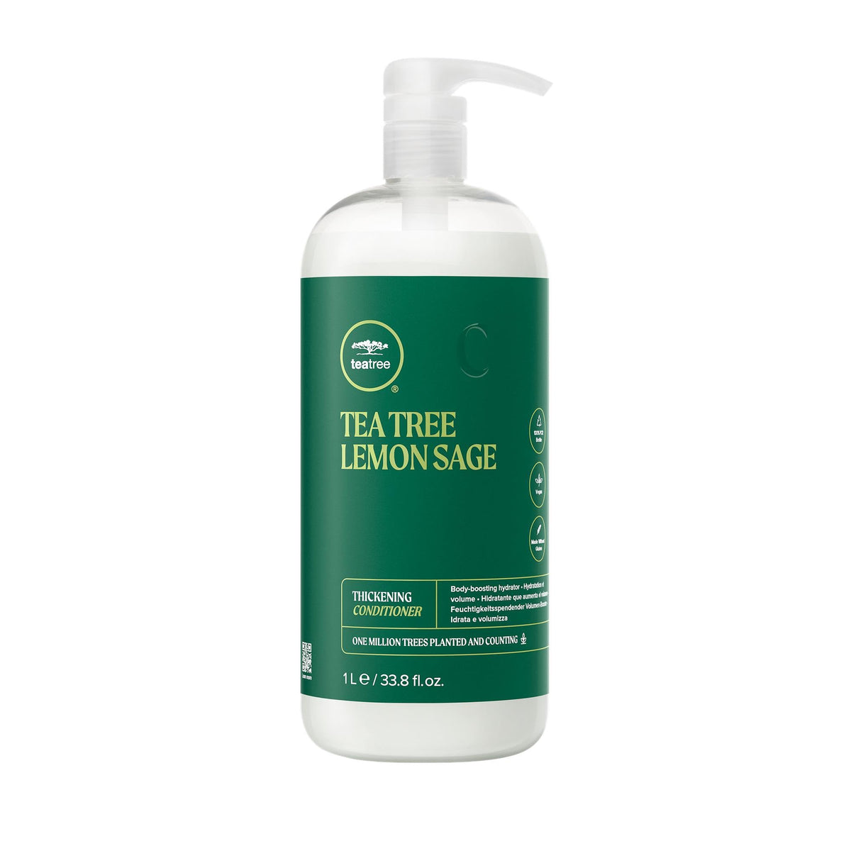 Tea Tree front label showing product name and size, clear identification benefit