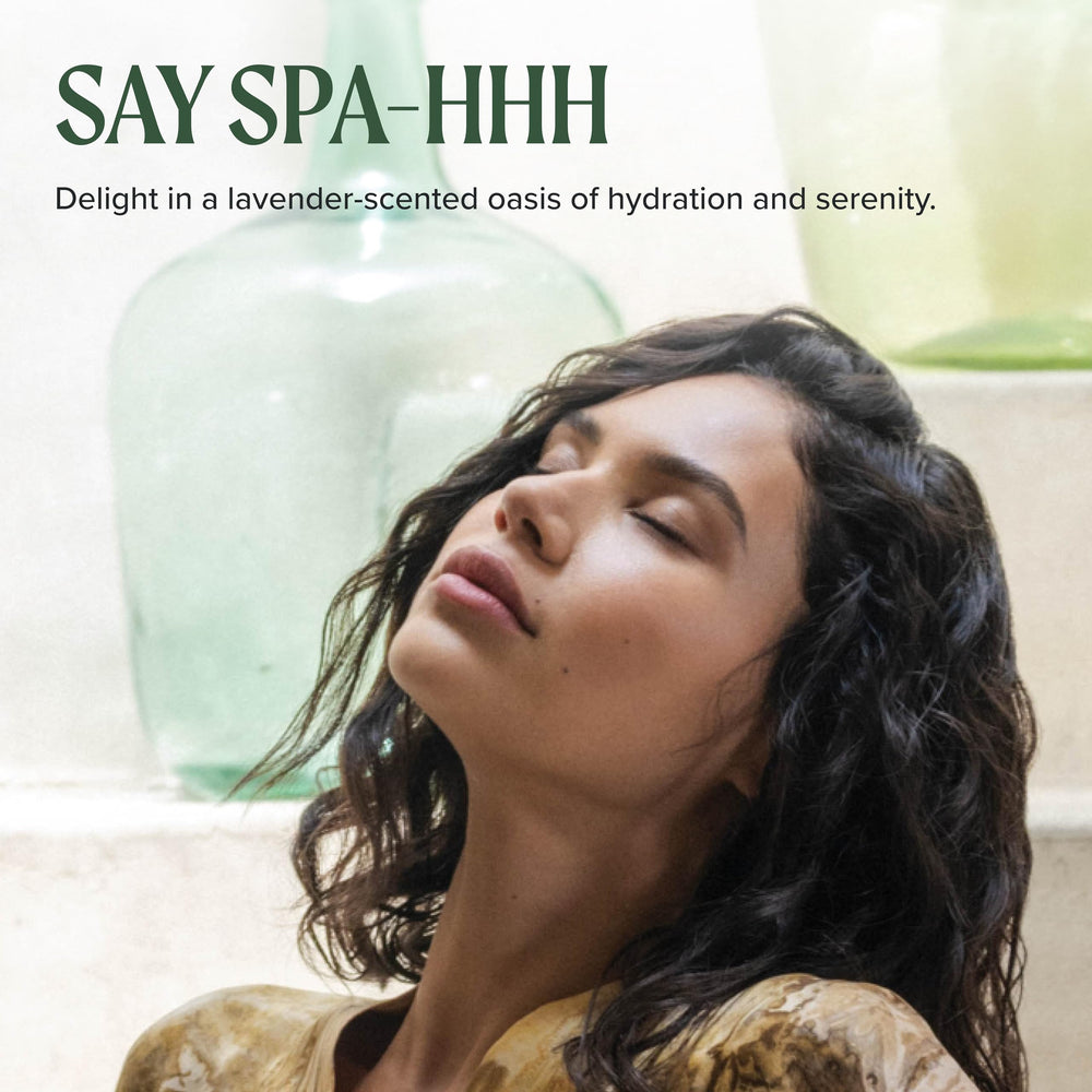 Tea Tree before and after hair comparison, illustrates improved manageability