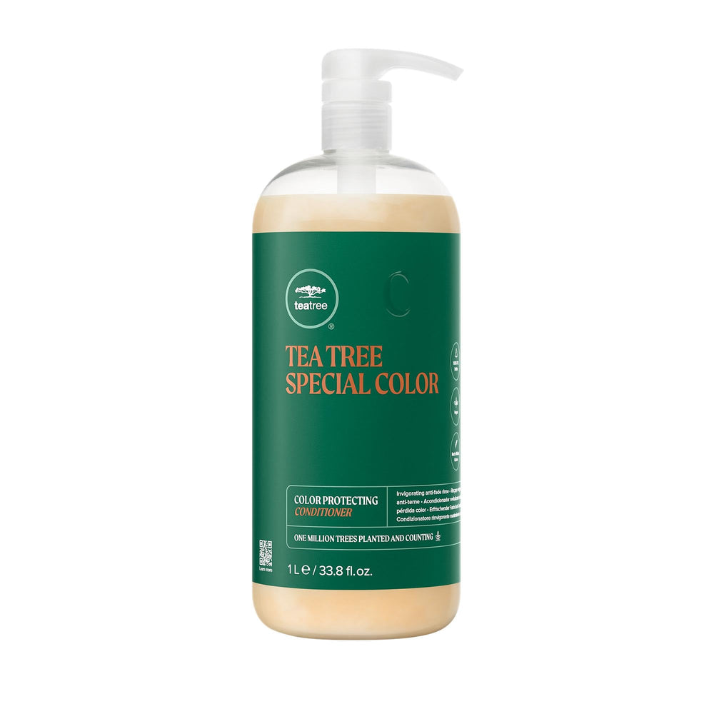 Tea Tree front bottle showing full 33.8 fl oz packaging and color-safe branding benefits