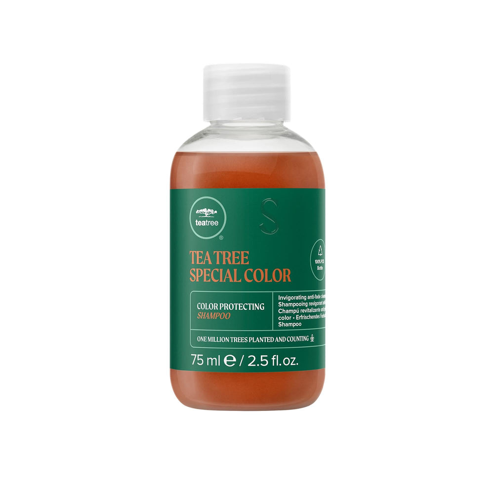 Tea Tree front packaging showing bottle with travel-friendly size and clear branding