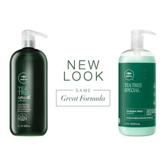 Tea Tree conditioner texture in hand demonstrating slip and hydration benefit