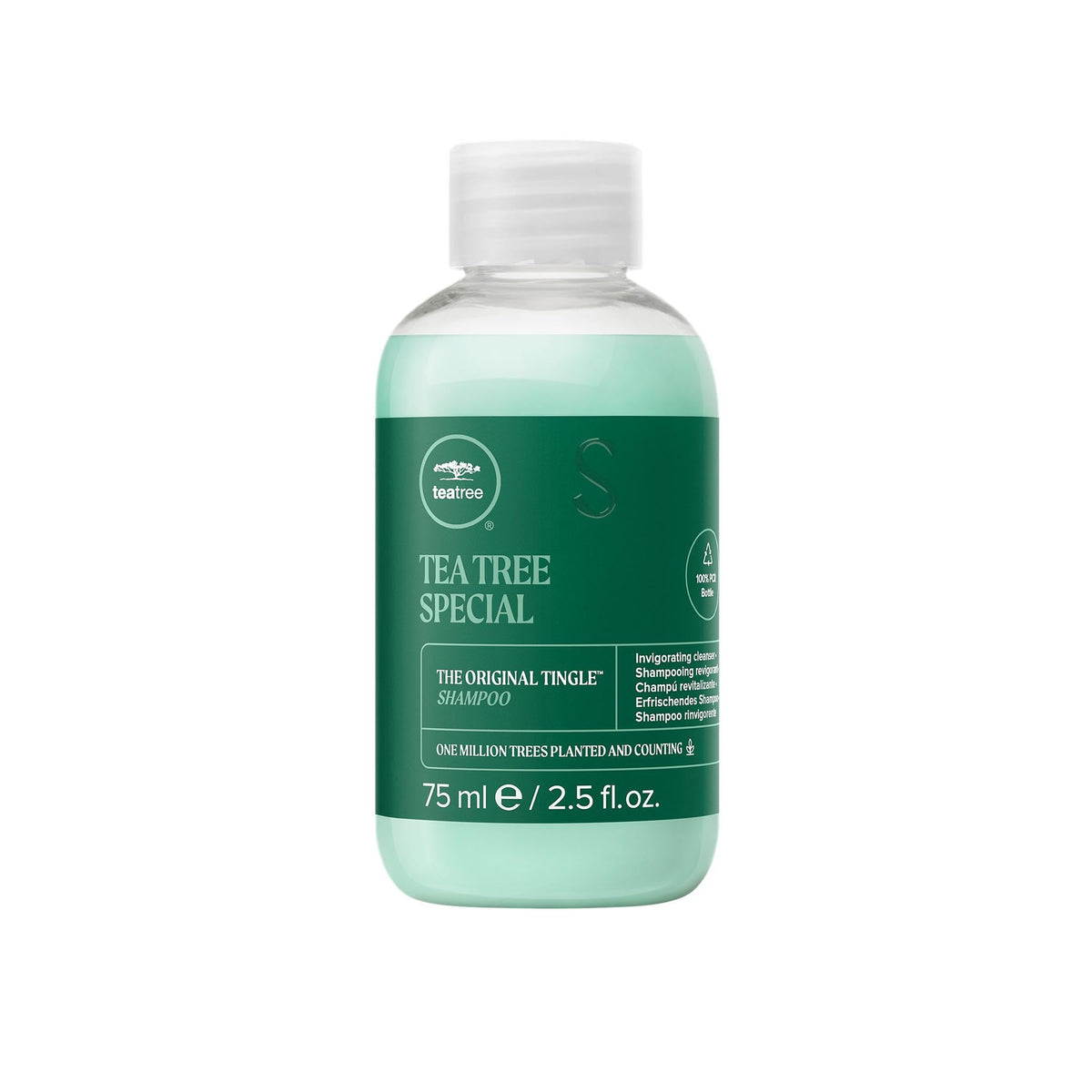 Tea Tree front packaging showing brand and compact travel bottle benefit