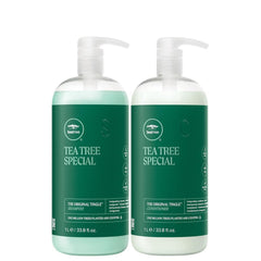 Tea Tree duo front packaging showing both 33.8 oz bottles and brand benefits