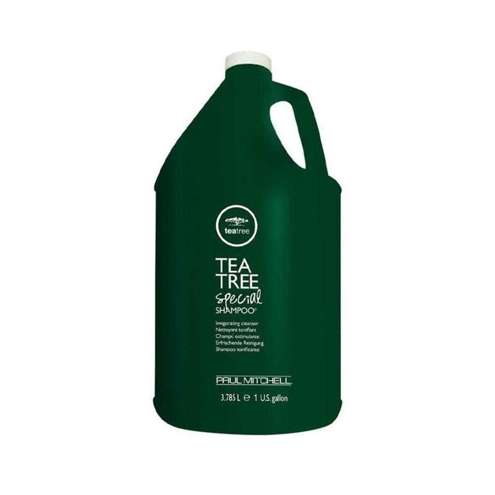 Tea Tree shampoo dispense and foam close-up demonstrating cleansing action