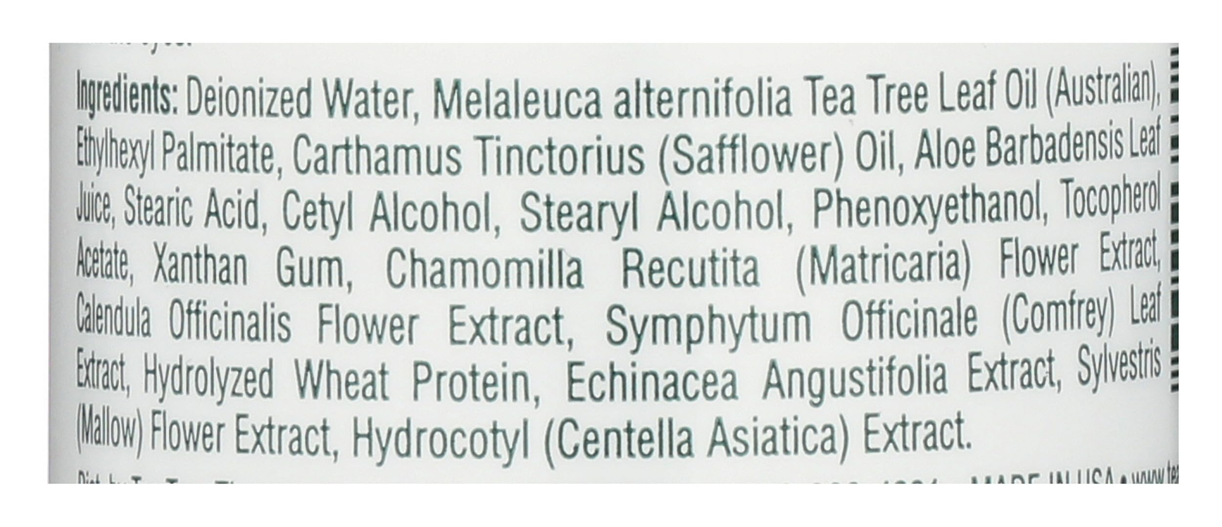 Tea Tree Therapy cream texture close-up showing smooth non-greasy absorbency