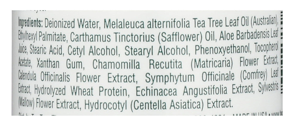 Tea Tree Therapy cream texture close-up showing smooth non-greasy absorbency