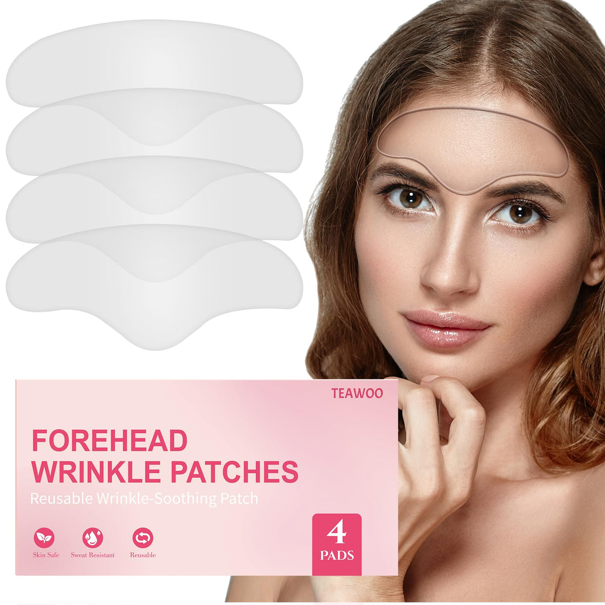 TEAWOO front packaging showing patches and benefits