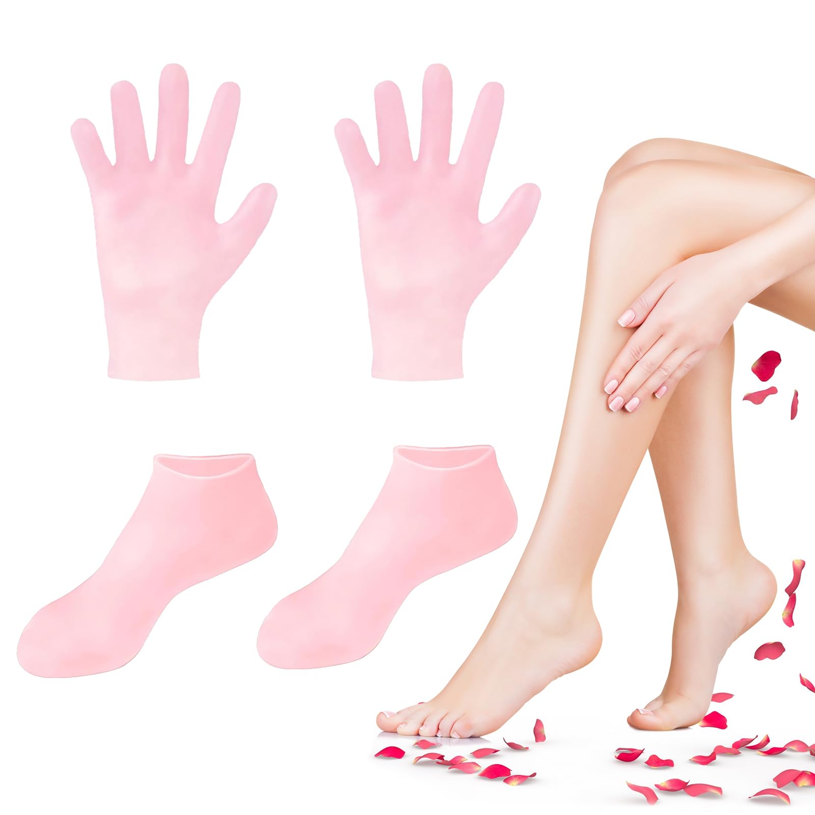 TEAWOO front packaging of sock and glove set shows product and benefits