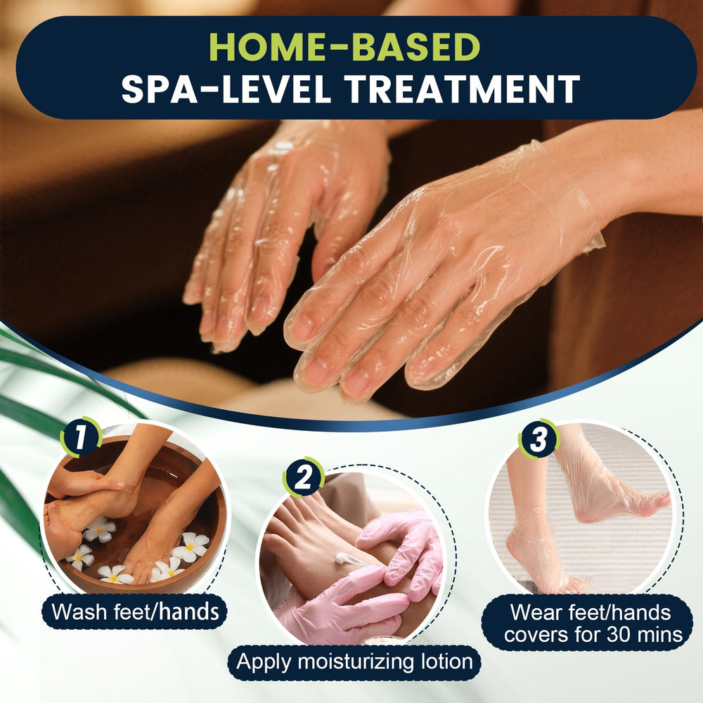 TEAWOO foot masks in use showing coverage up to US size 13