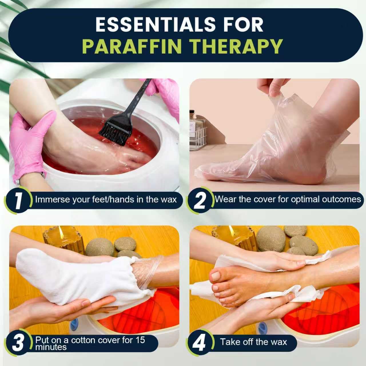 TEAWOO hand masks in use during moisturizing treatment for neatness