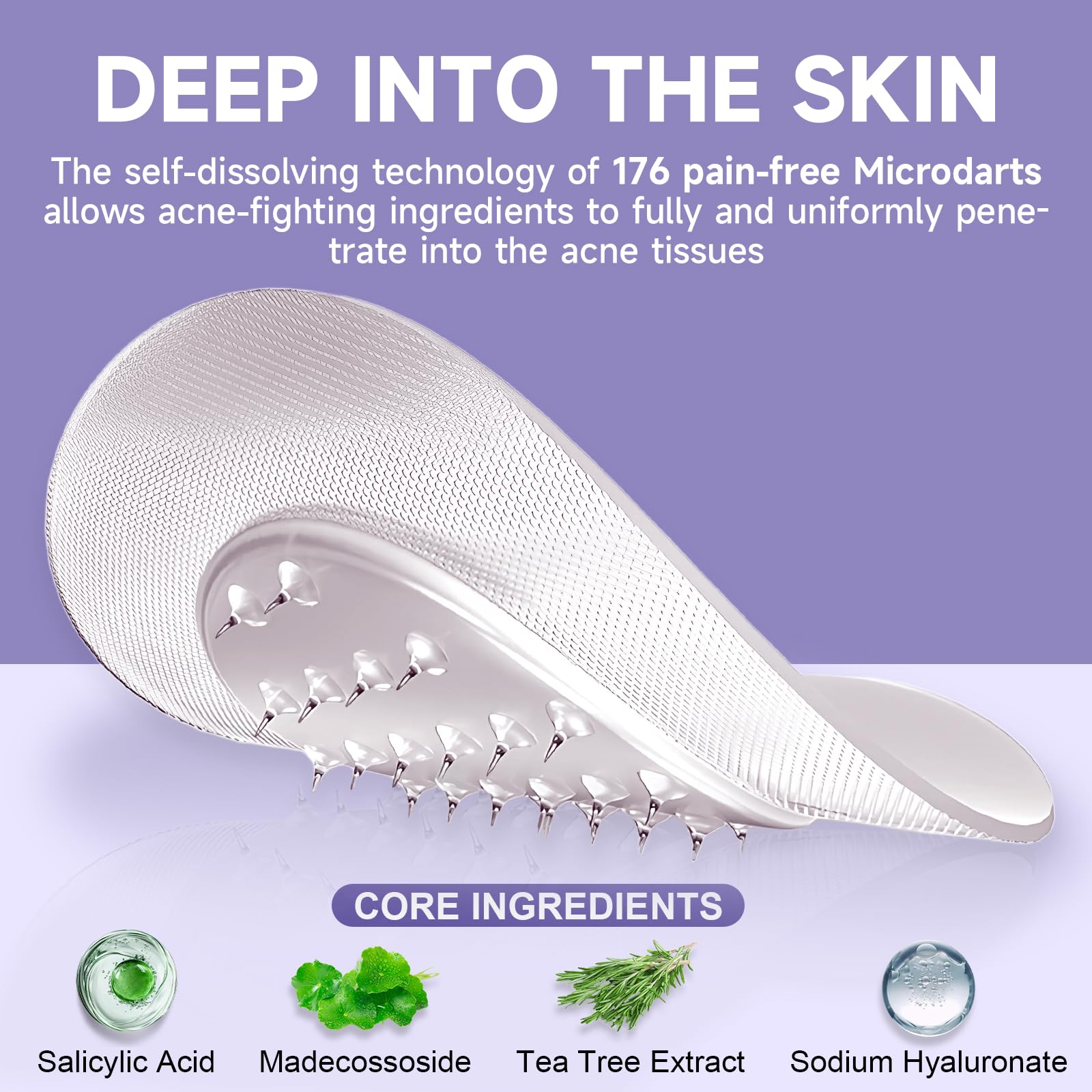 TEAWOO patch applied to cheek demonstrating discreet protection and healing