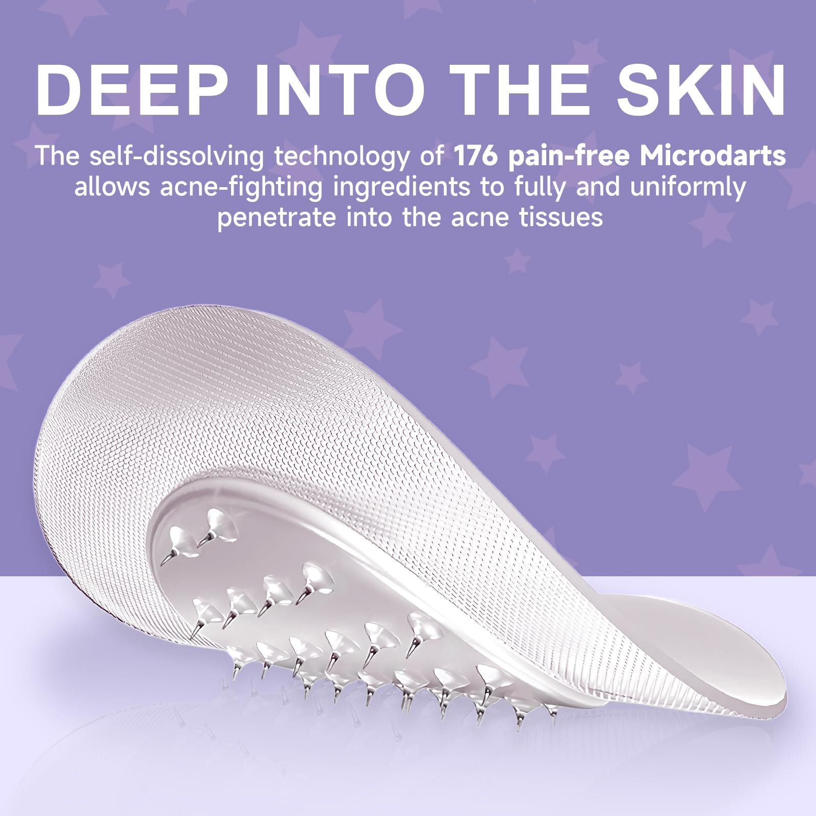 TEAWOO multiple patches on forehead and chin illustrating multi-spot coverage benefit