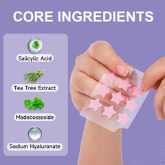 TEAWOO single star patch applied to cheek demonstrating discreet overnight protection benefit