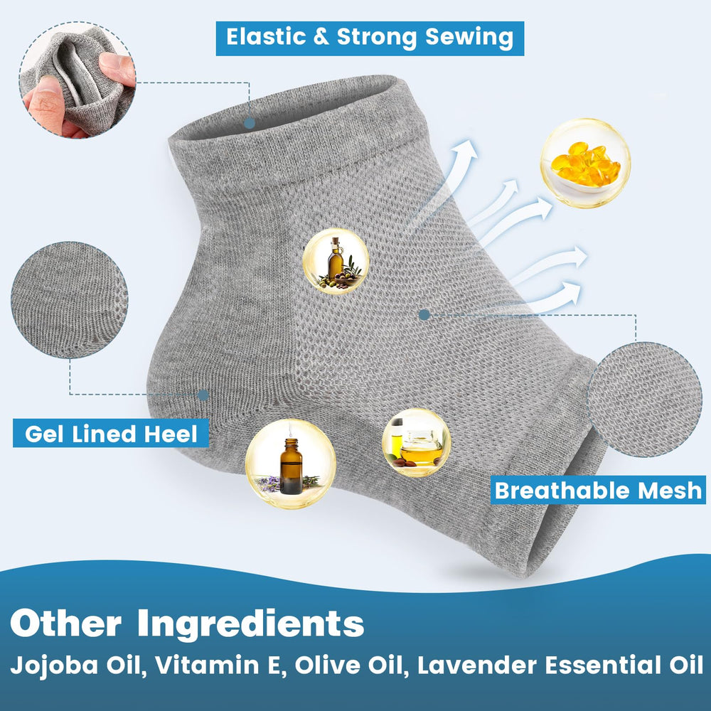 TEAWOO lifestyle shot of socks worn overnight promoting intensive repair