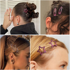 TEBIEKOY clustered clips in a braid showing decorative Y2K styling benefit
