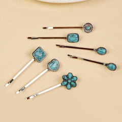 TEBIEKOY close-up of turquoise stone detail, showing vintage charm