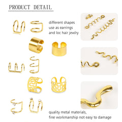 TEBIEKOY non-piercing ear cuff clipped on ear showing decorative effect without piercing