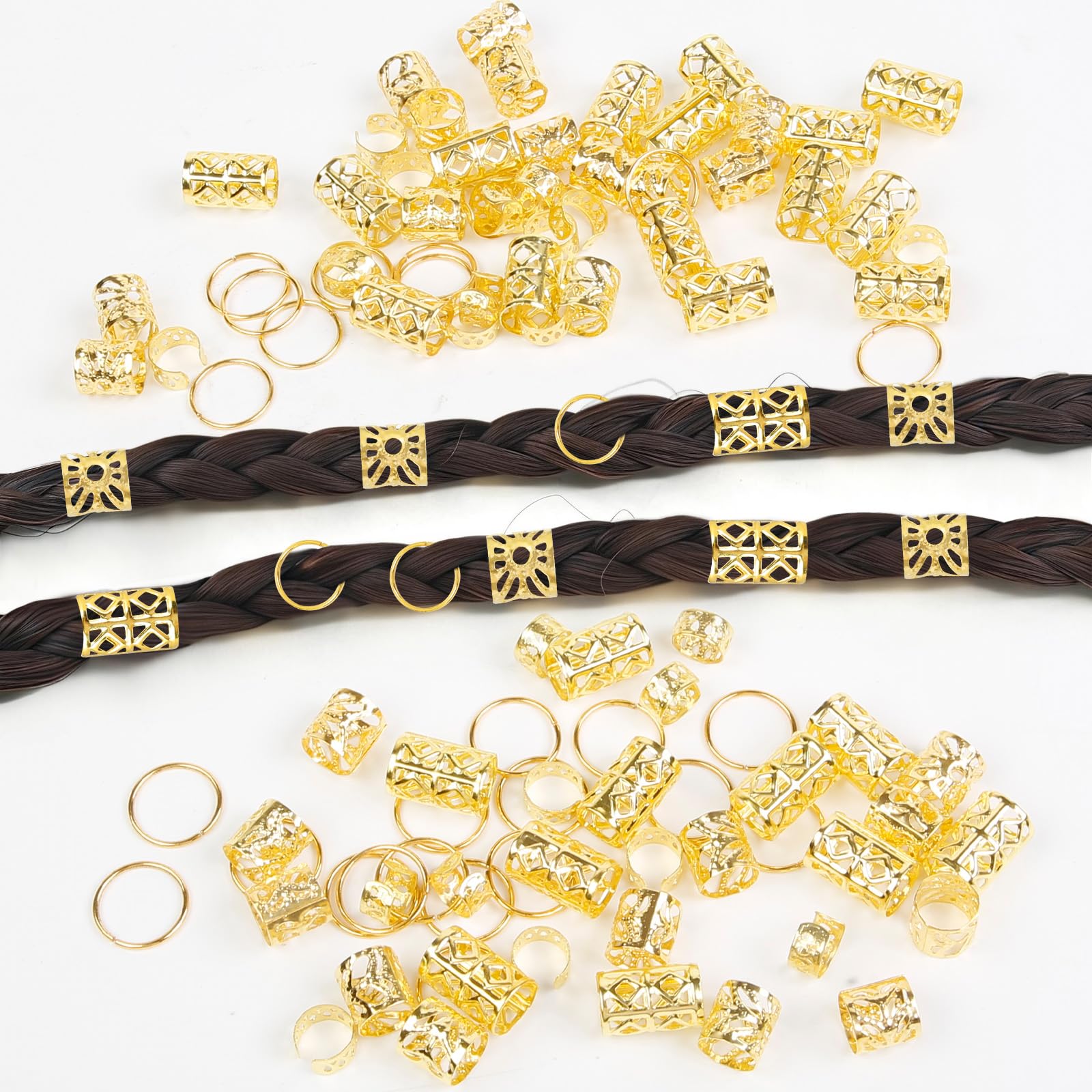 TEBIEKOY hair cuff next to ruler showing size and scale for confident selection