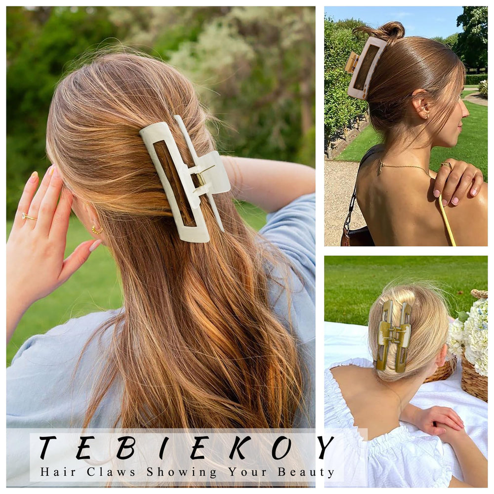 TEBIEKOY securing a high bun to keep thick hair tidy and lifted