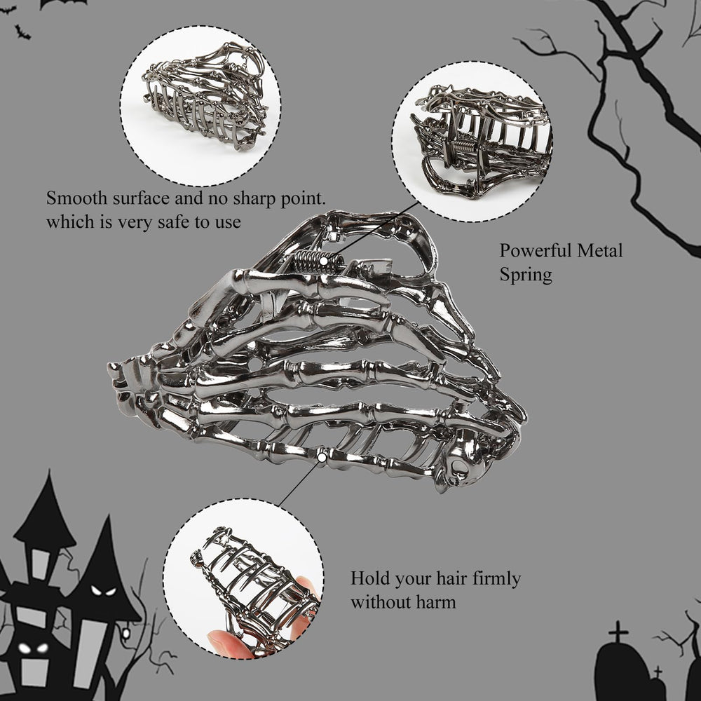 TEBIEKOY skull clip detail displays dimensions and decorative accent