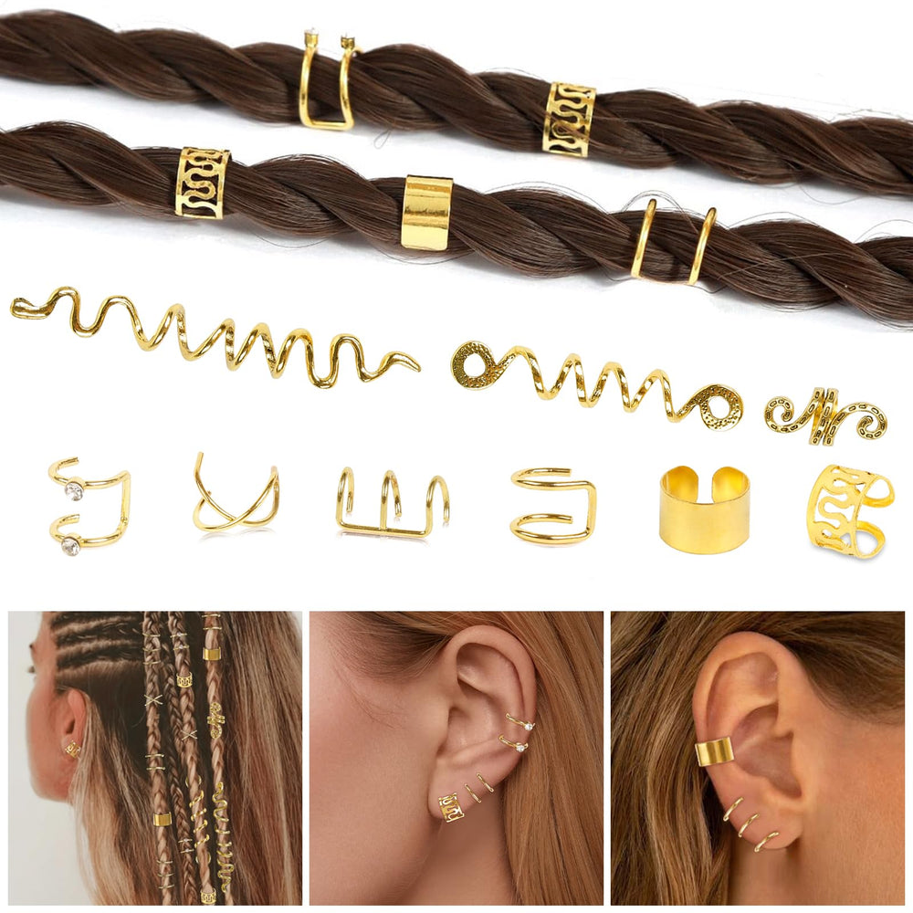 TEBIEKOY spiral clip threaded into braid demonstrating secure hold and styling detail