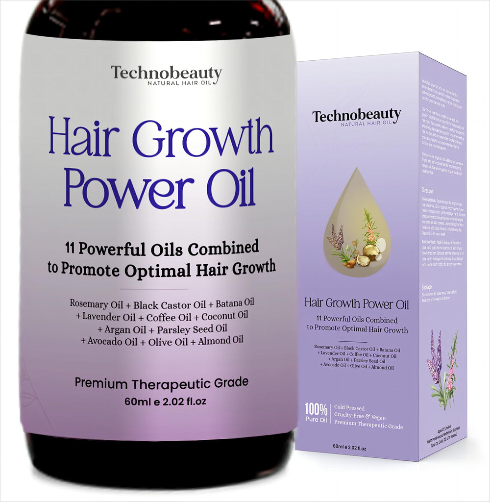 Technobeauty front bottle shot showing product and clear labeling, promotes easy identification