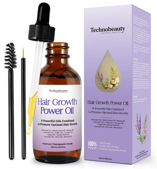 Technobeauty close-up of mixed botanical oils and herbs, highlights natural ingredient synergy