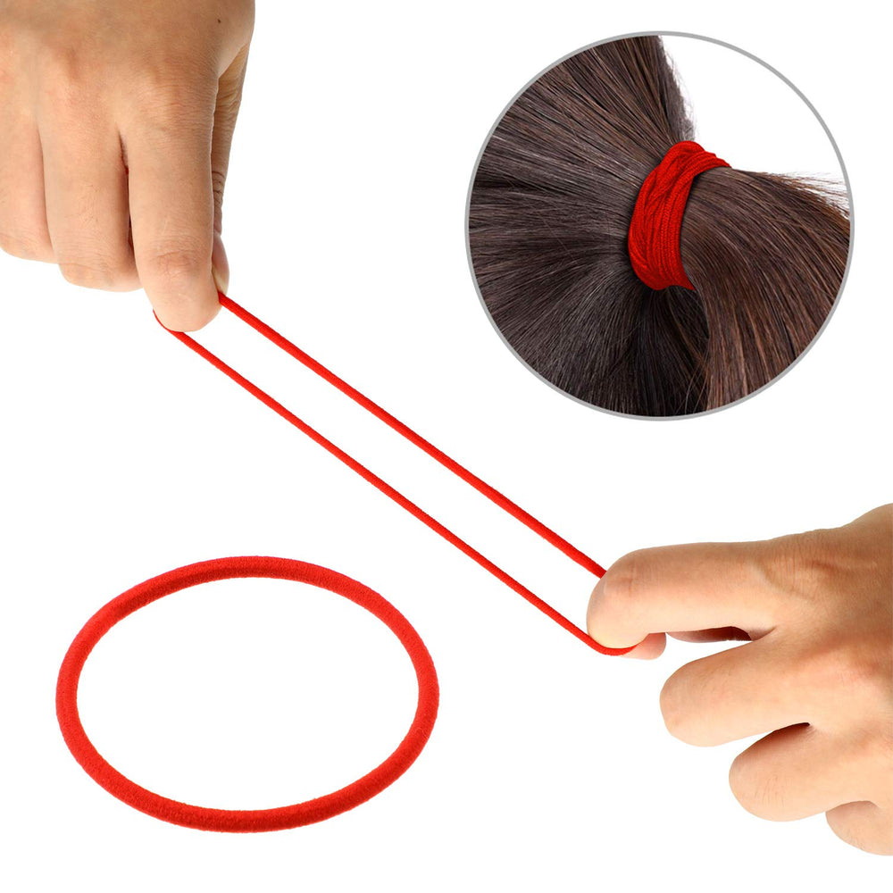 TecUnite elastic holding a ponytail in use, demonstrating secure comfortable grip