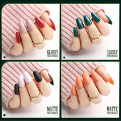 Teenitor adhesive tabs and tools laid out for gentle, reusable nail attachment