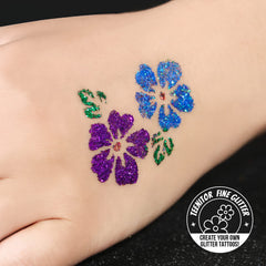 Teenitor glitter applied on nail art with glossy topcoat for durable shine
