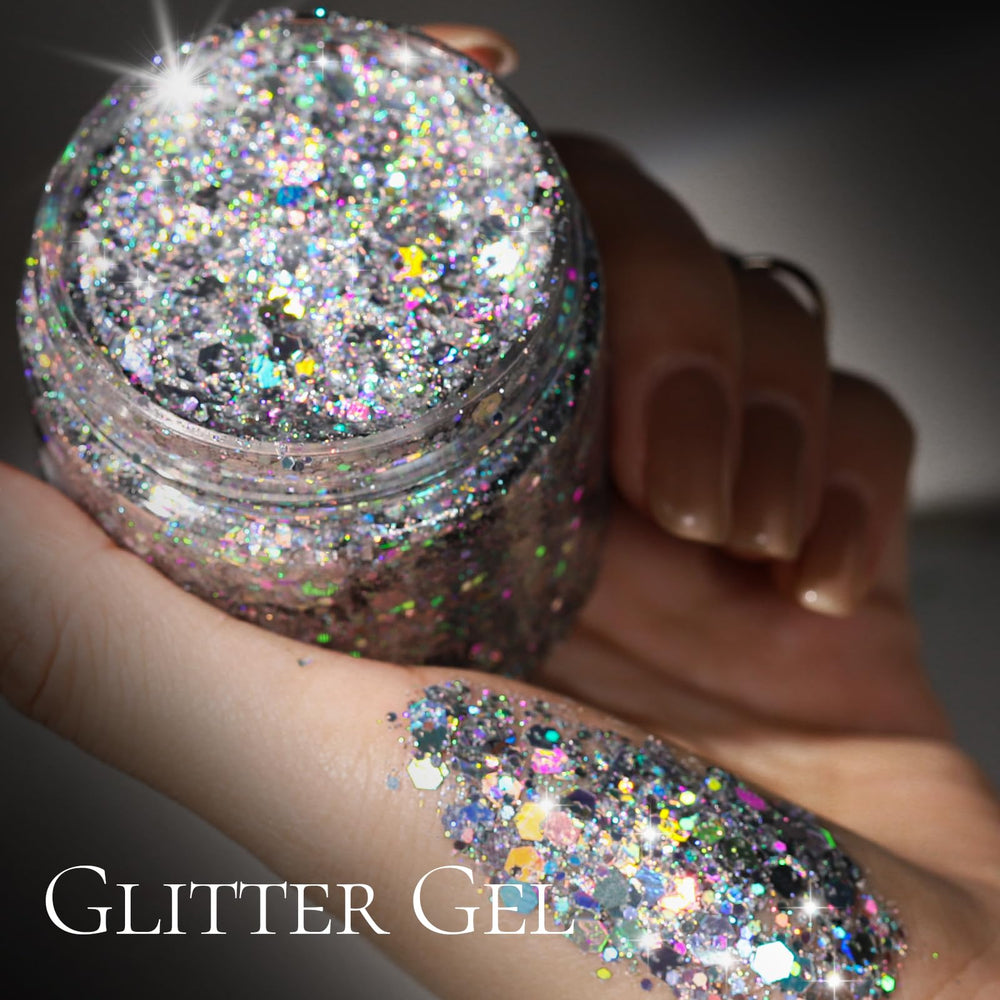Teenitor application on cheekbone, demonstrates even coverage for festival-ready glow