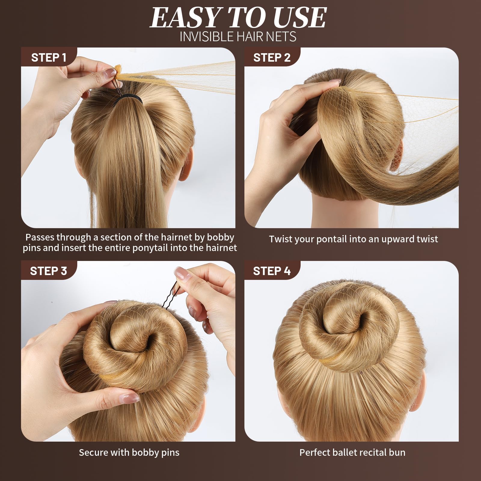 Teenitor ballet bun on dancer in studio demonstrating polished finish