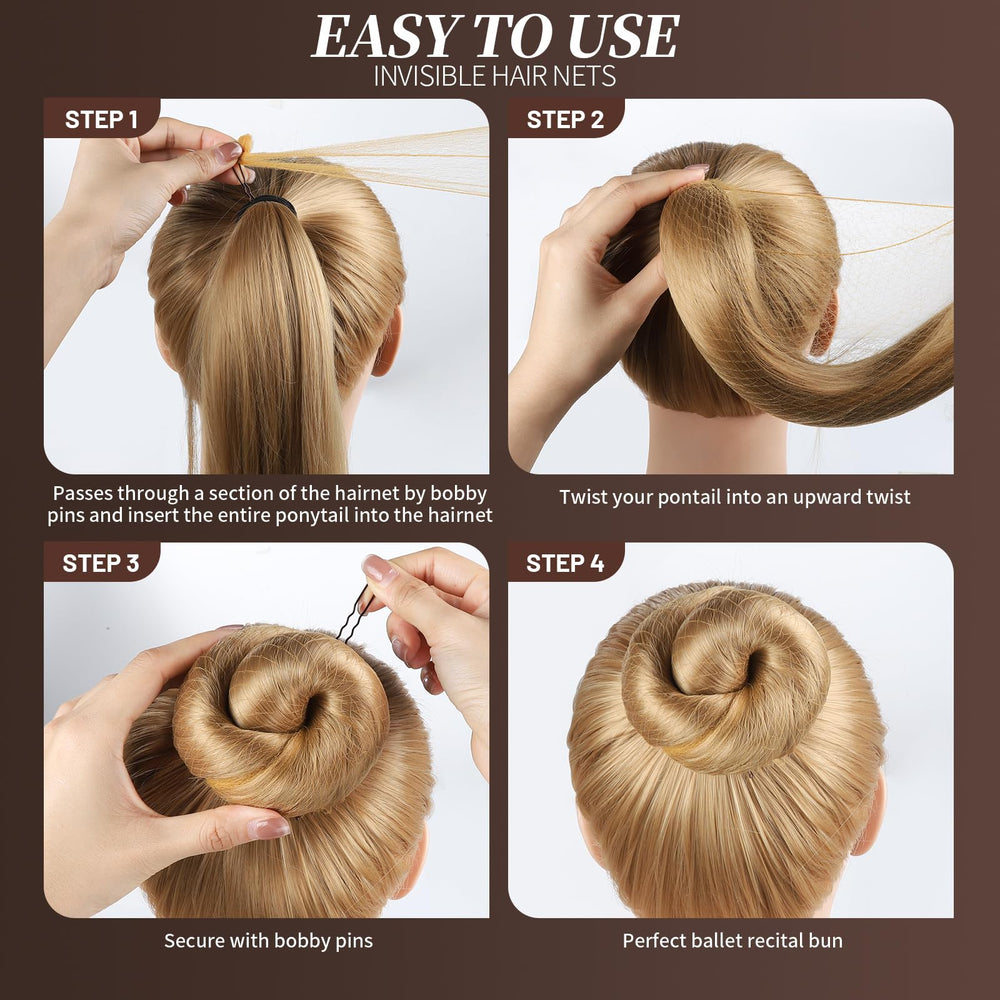 Teenitor ballet bun on dancer in studio demonstrating polished finish
