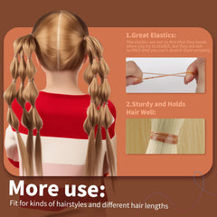 Teenitor used in a braid showing secure hold without snagging