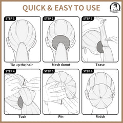 Teenitor bun maker in use on a ballet dancer providing neat, performance-ready bun