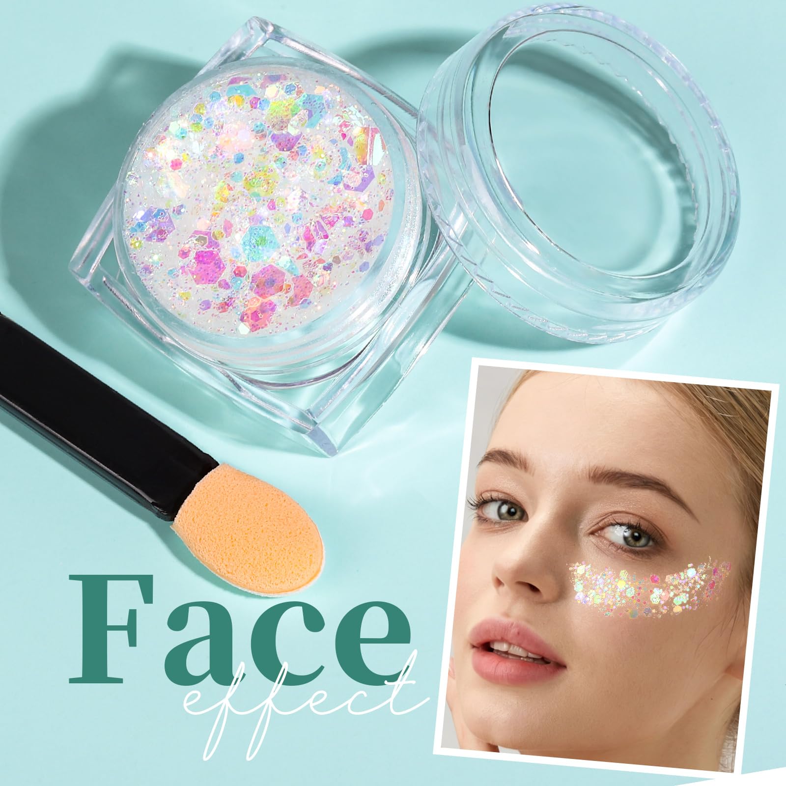 Teenitor close-up of butterfly-shaped glitter pieces, precise decorative effect