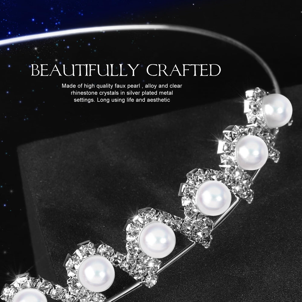Teenitor faux-pearl band close-up showing pearl accents and elegant shine