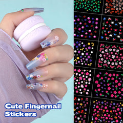 Teenitor close-up of floral sticker fine detail for crisp nail art appearance