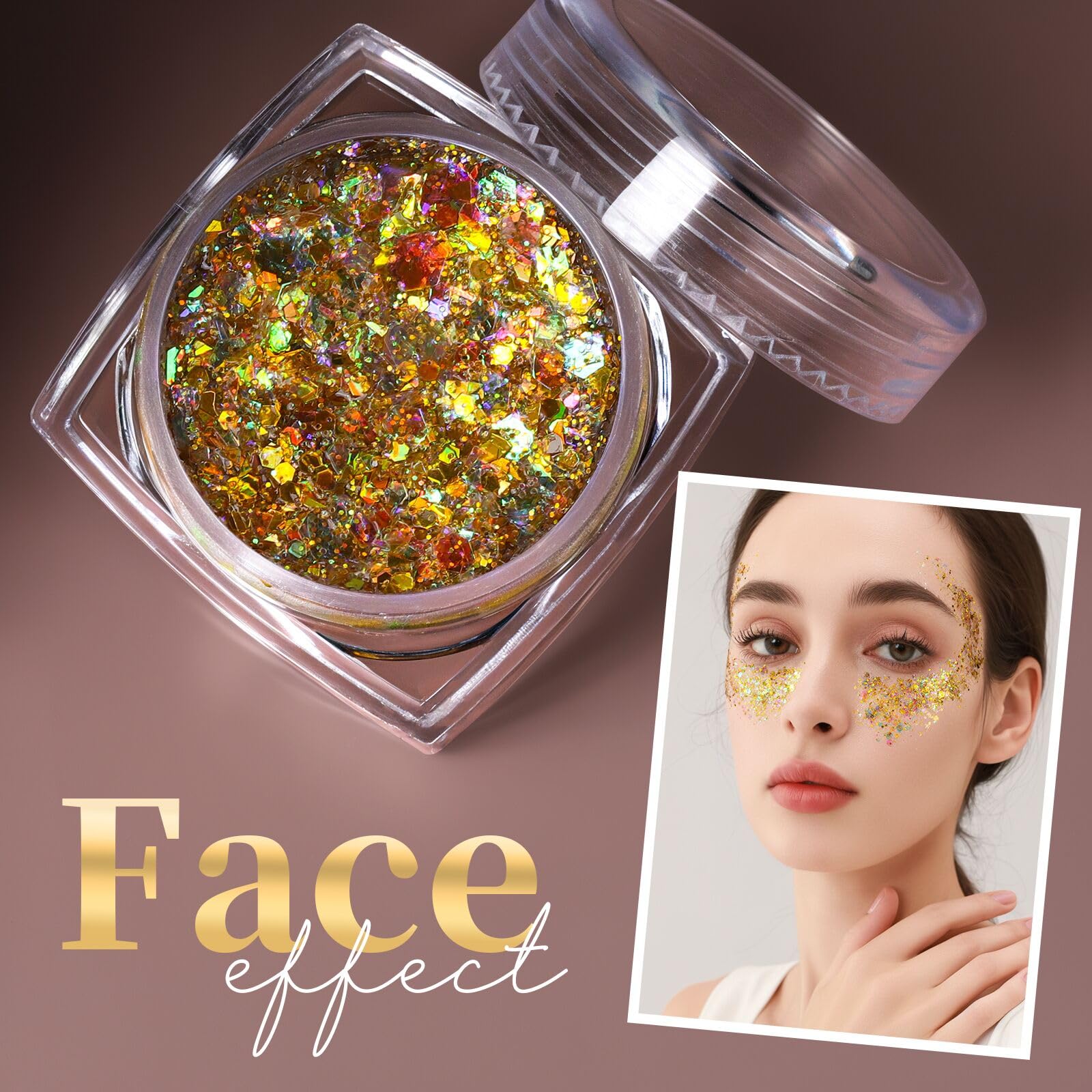 Teenitor close-up of gel texture revealing smooth gold shimmer and easy-to-spread consistency for quick application