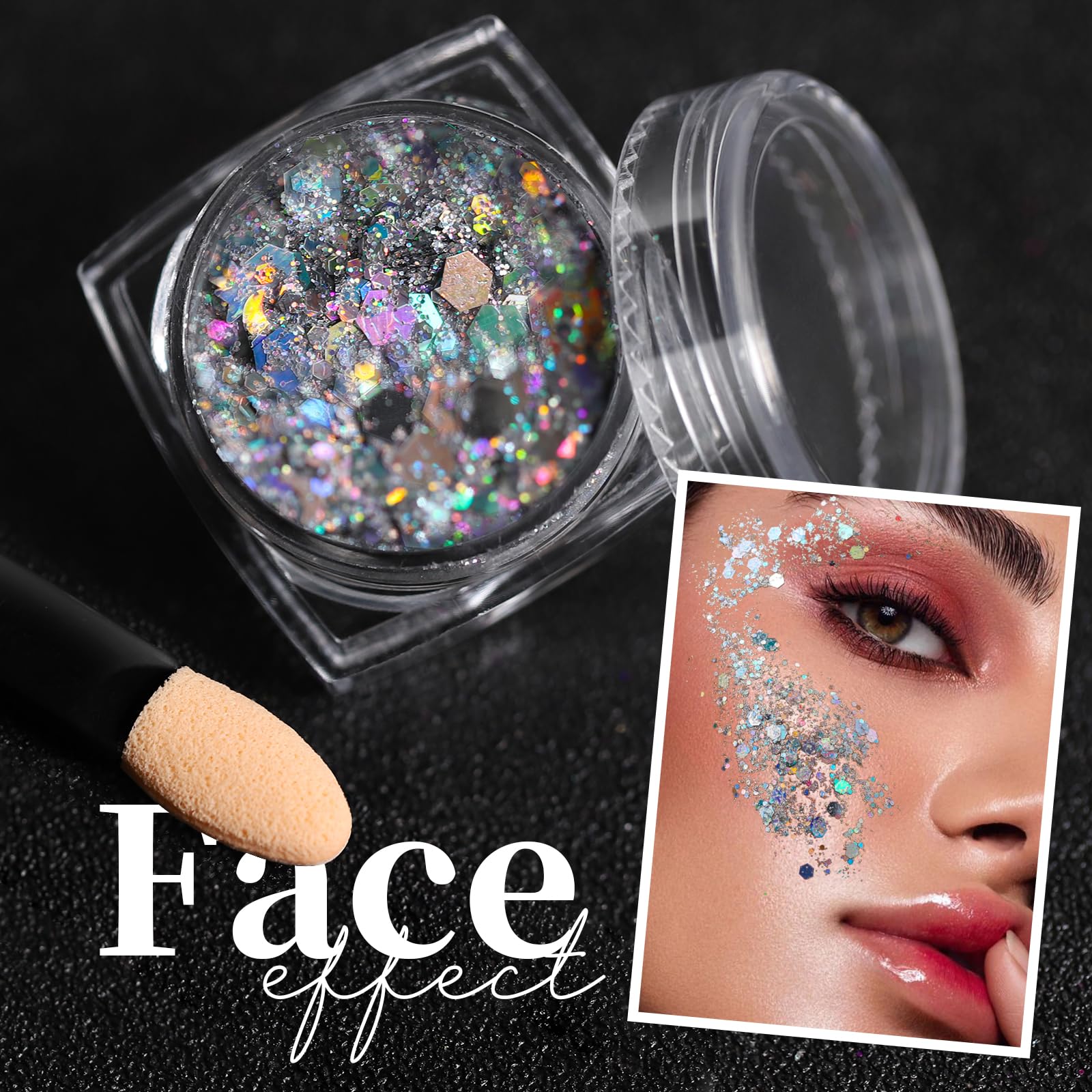 Teenitor close-up of chunky stars, hearts and moons delivering bold shaped sparkle