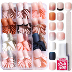 Teenitor close-up of French tips highlighting neat line and polish benefit