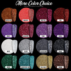 Teenitor flatlay of selected colors demonstrating palette range and mixing options
