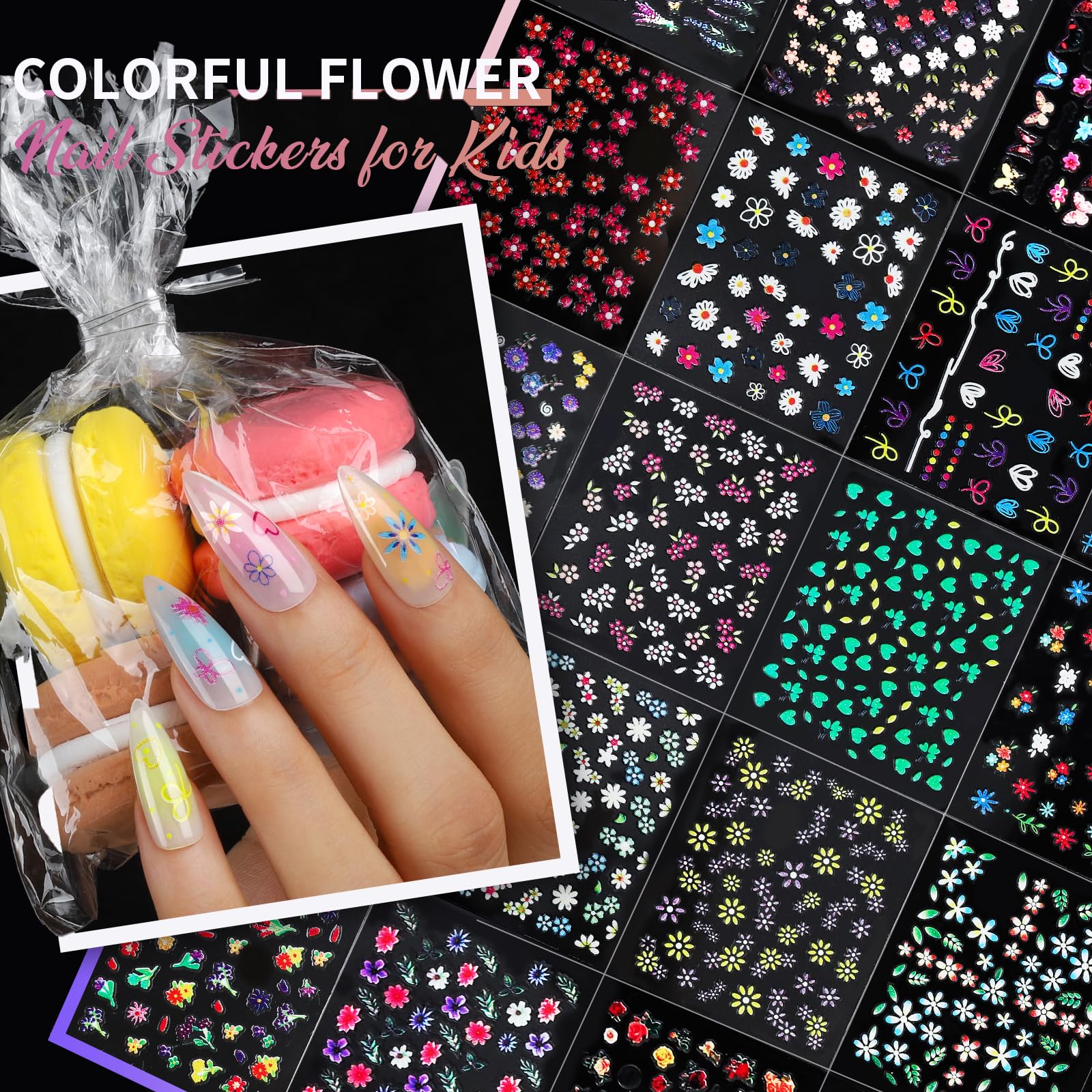 Teenitor colorful floral sheet vibrant patterns for seasonal manicures