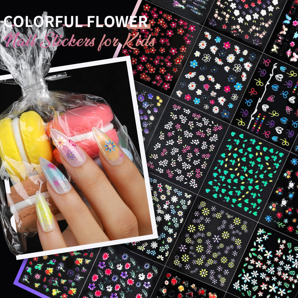 Teenitor colorful floral sheet vibrant patterns for seasonal manicures