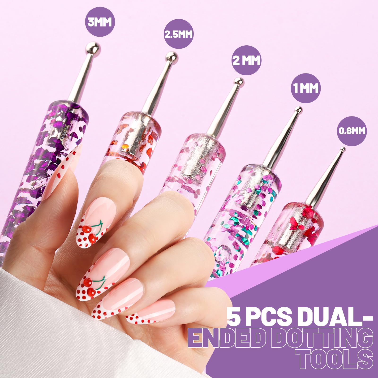 Teenitor double-sided adhesive tabs stacked for secure temporary nail placement